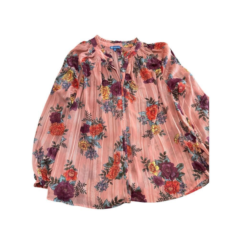 Democracy Floral Top Size 3X NWT Boho